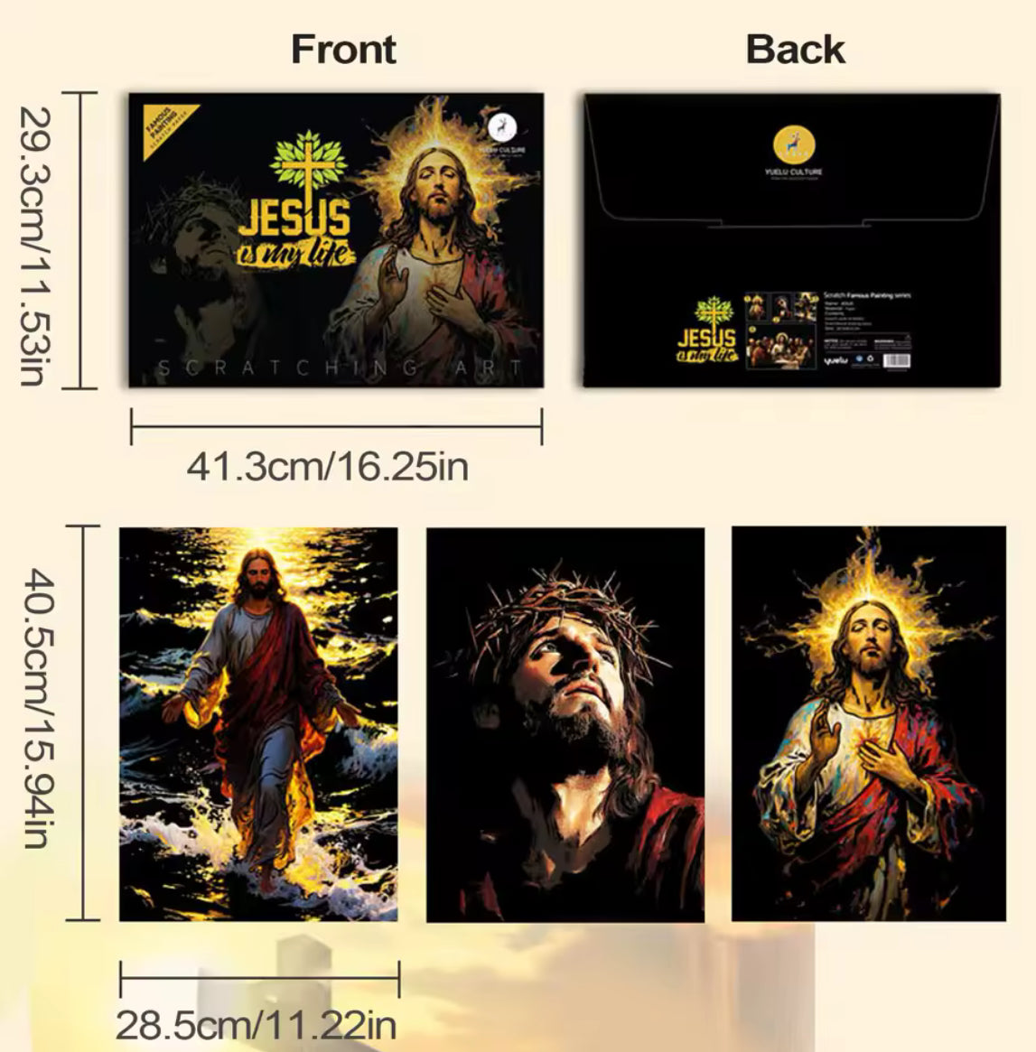 𝗝𝗲𝘀𝘂𝘀 𝗦𝗰𝗿𝗮𝘁𝗰𝗵 𝗔𝗿𝘁™ 1-SET (4pcs)